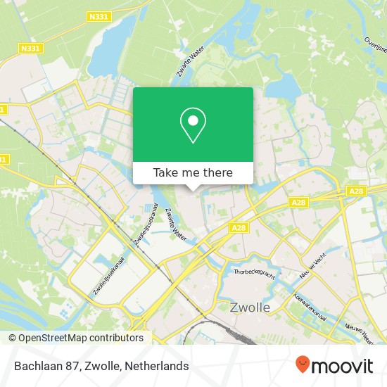 Bachlaan 87, Zwolle map