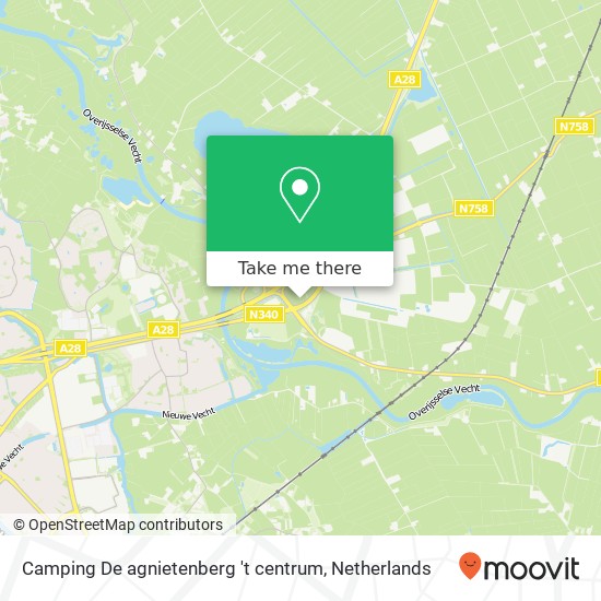 Camping De agnietenberg 't centrum map