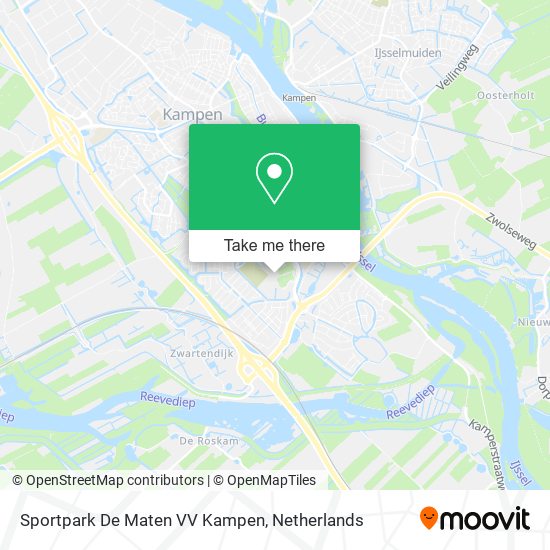 wervelkolom In club How to get to Sportpark De Maten VV Kampen by Bus or Train?