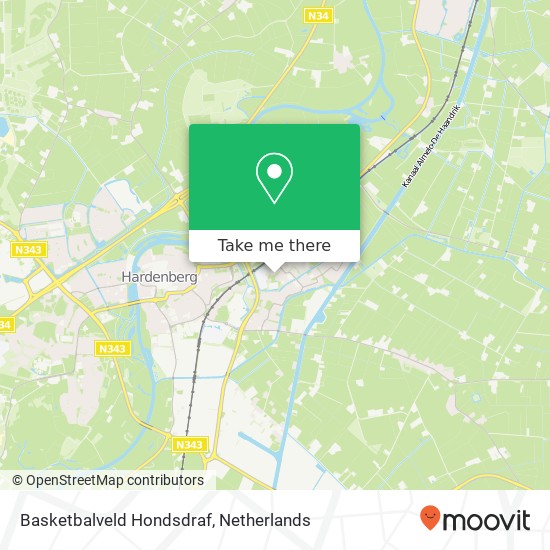 Basketbalveld Hondsdraf map