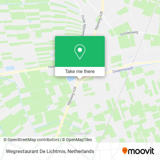 Wegrestaurant De Lichtmis map