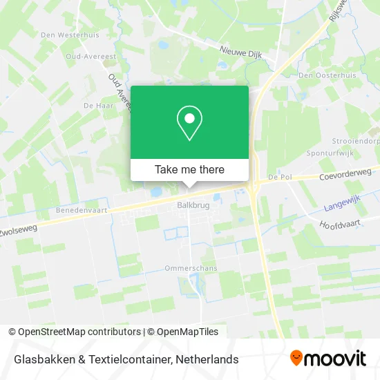 Glasbakken & Textielcontainer map
