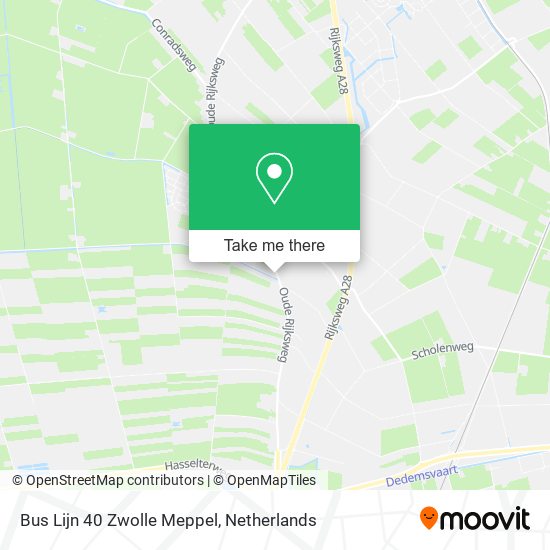 Bus Lijn 40 Zwolle Meppel map