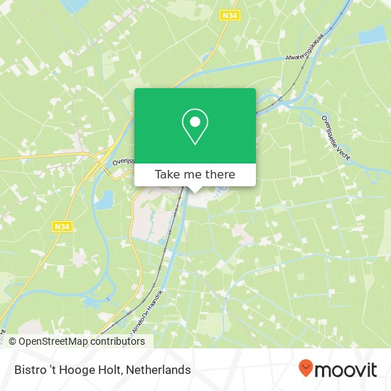 Bistro 't Hooge Holt map