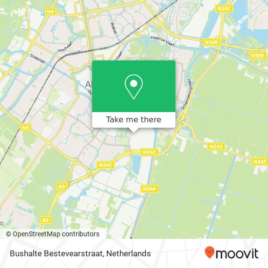 Bushalte Bestevearstraat map