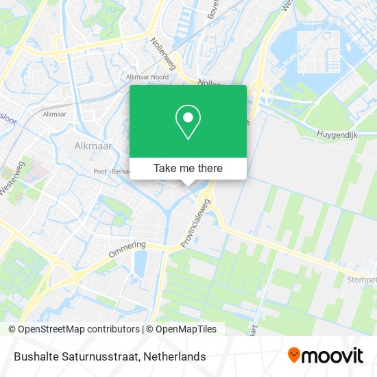 Bushalte Saturnusstraat map