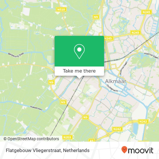 Flatgebouw Vliegerstraat map