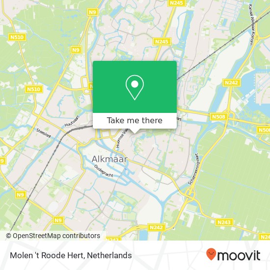 Molen 't Roode Hert map