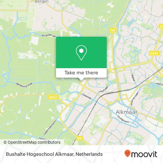 Bushalte Hogeschool Alkmaar map