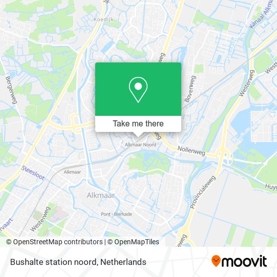 Bushalte station noord map