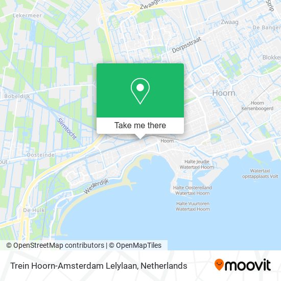 Trein Hoorn-Amsterdam Lelylaan map