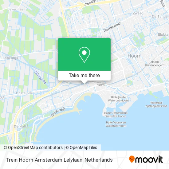 Trein Hoorn-Amsterdam Lelylaan map