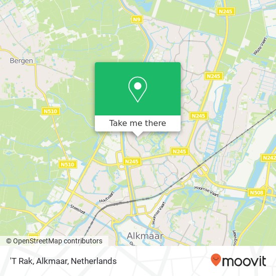 'T Rak, Alkmaar map