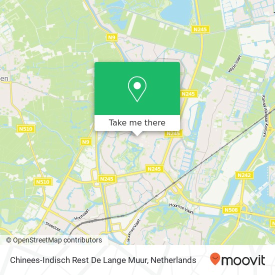 Chinees-Indisch Rest De Lange Muur Karte