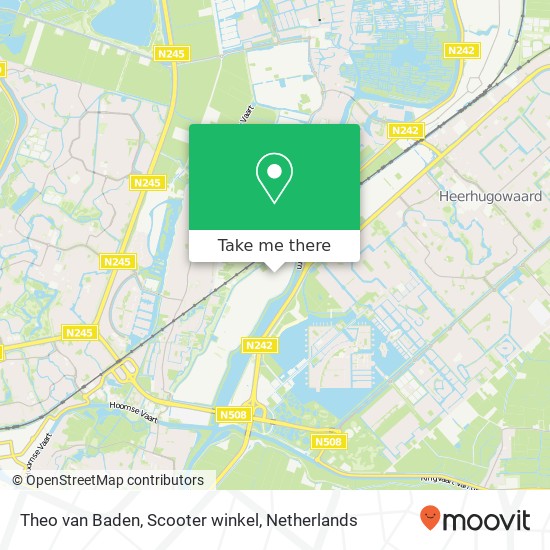 Theo van Baden, Scooter winkel map