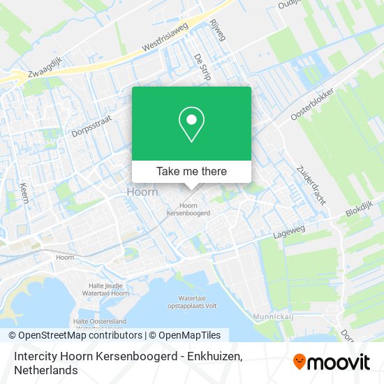 Intercity Hoorn Kersenboogerd - Enkhuizen map