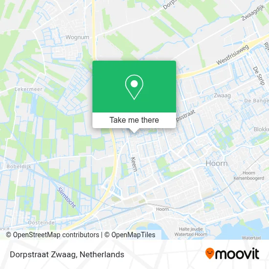 Dorpstraat Zwaag map
