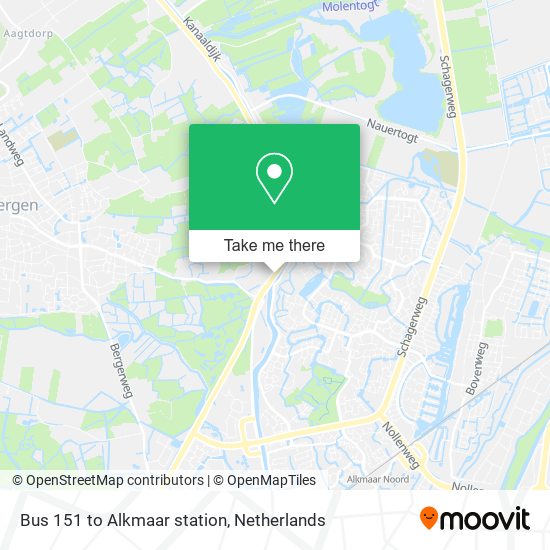 Bus 151 to Alkmaar station Karte