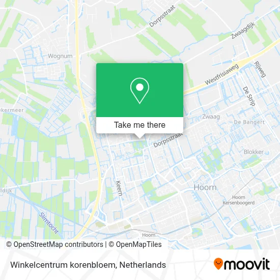 Winkelcentrum korenbloem map