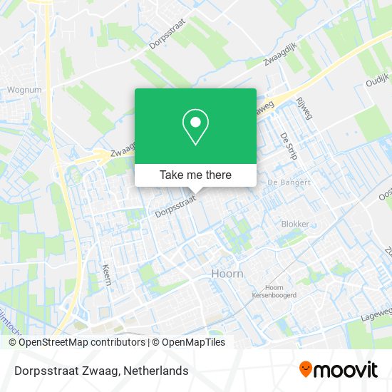 Dorpsstraat Zwaag map