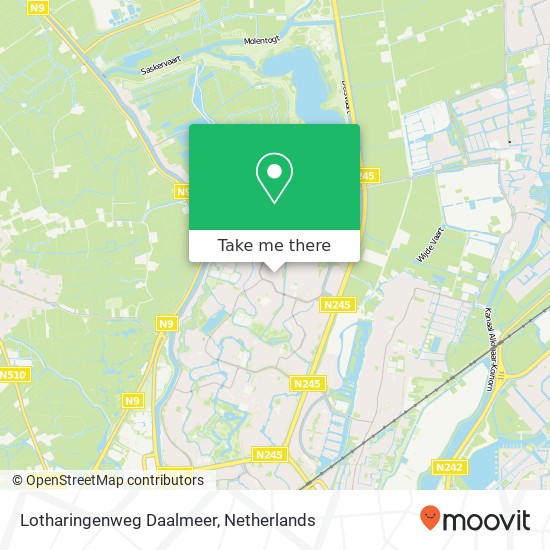 Lotharingenweg Daalmeer Karte