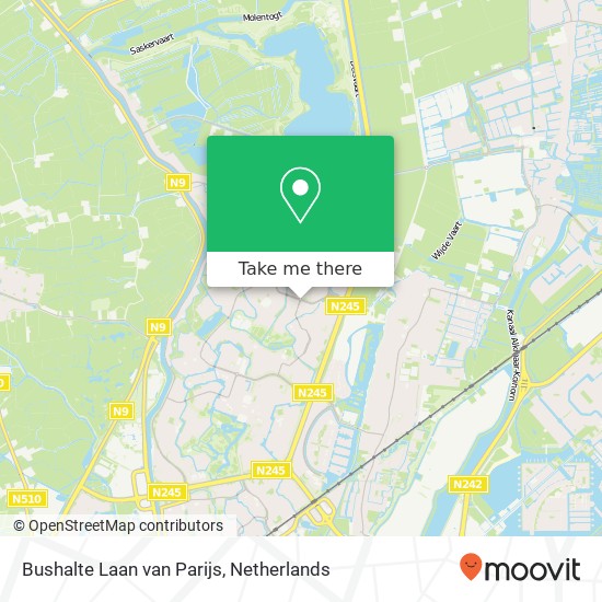 Bushalte Laan van Parijs map