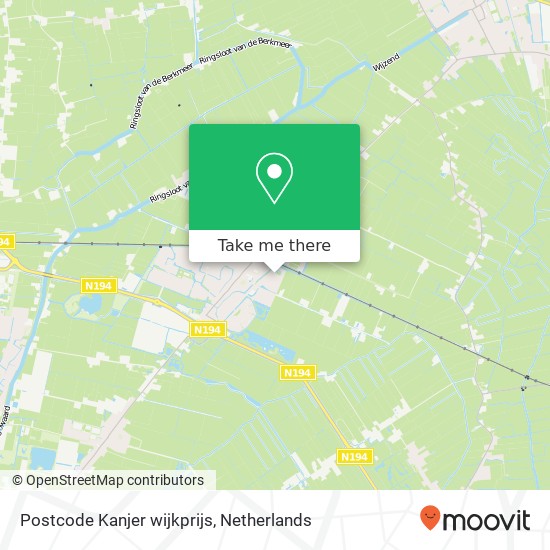 Postcode Kanjer wijkprijs map