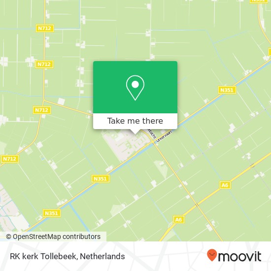 RK kerk Tollebeek map