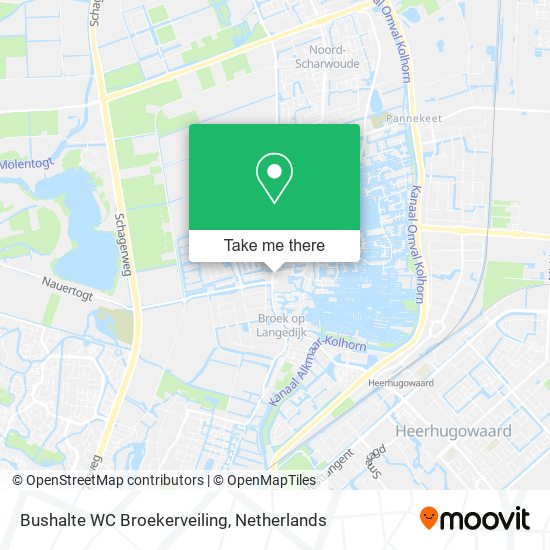 Bushalte WC Broekerveiling map