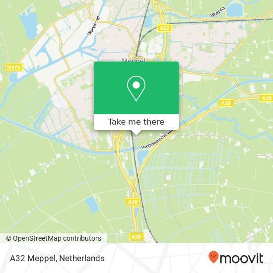 A32 Meppel map