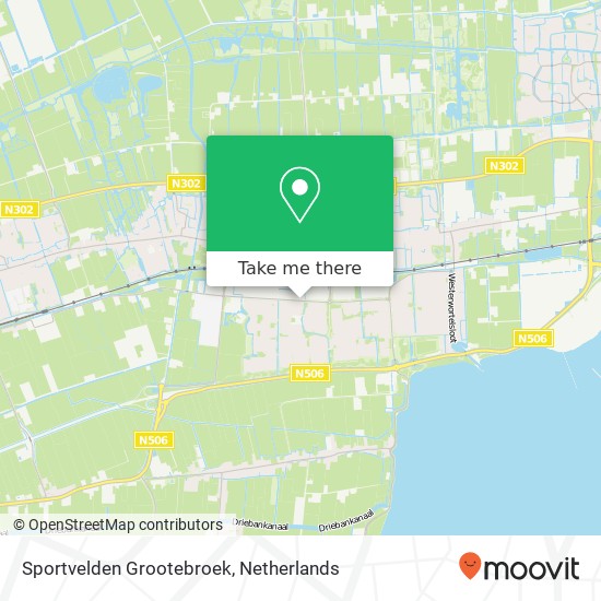 Sportvelden Grootebroek map