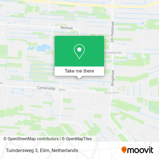 Tuindersweg 3, Elim map