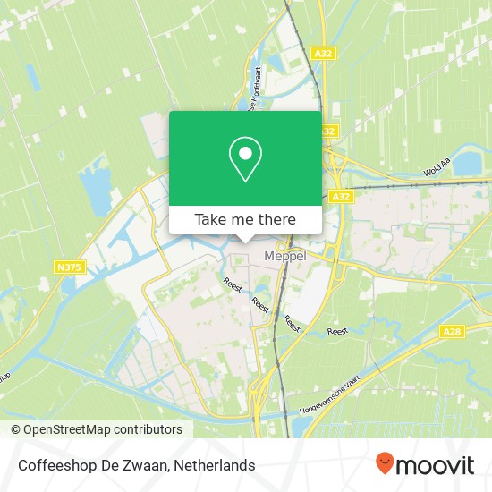 Coffeeshop De Zwaan map