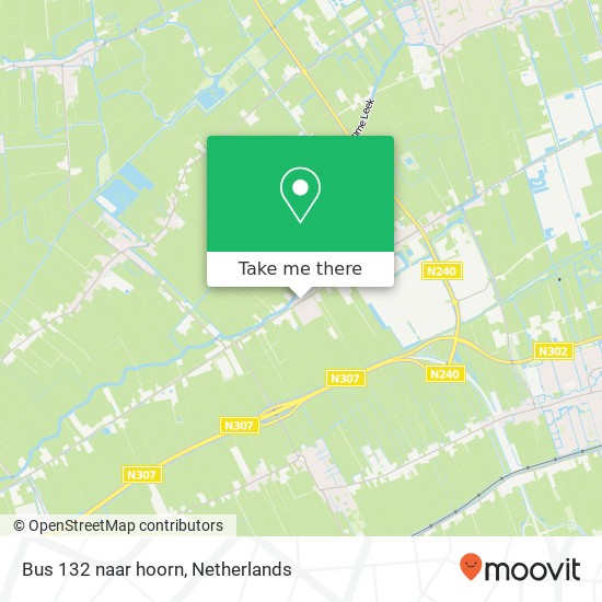 Bus 132 naar hoorn map