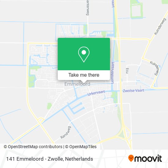 141 Emmeloord - Zwolle Karte