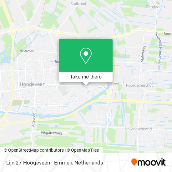 Lijn 27 Hoogeveen - Emmen Karte