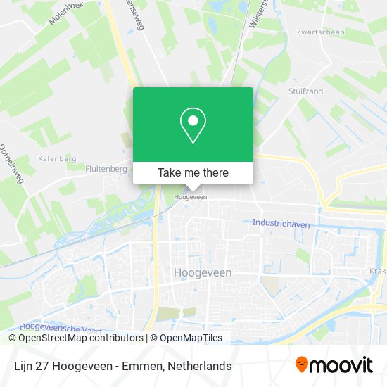 Lijn 27 Hoogeveen - Emmen Karte