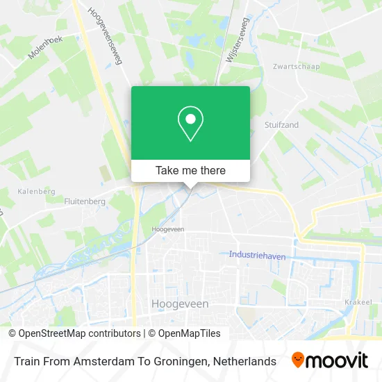 Train From Amsterdam To Groningen map