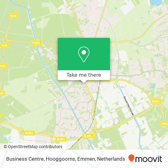 Business Centre, Hooggoorns, Emmen map