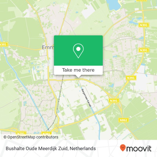 Bushalte Oude Meerdijk Zuid map