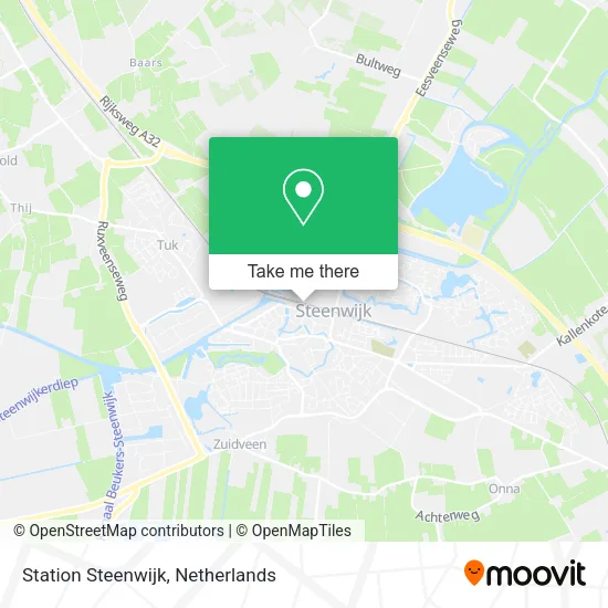 Station Steenwijk map