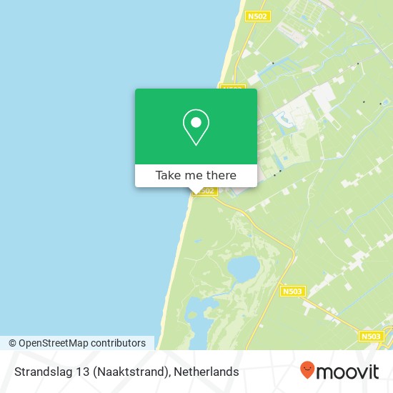 Strandslag 13 (Naaktstrand) Karte