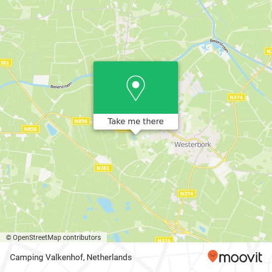 Camping Valkenhof map