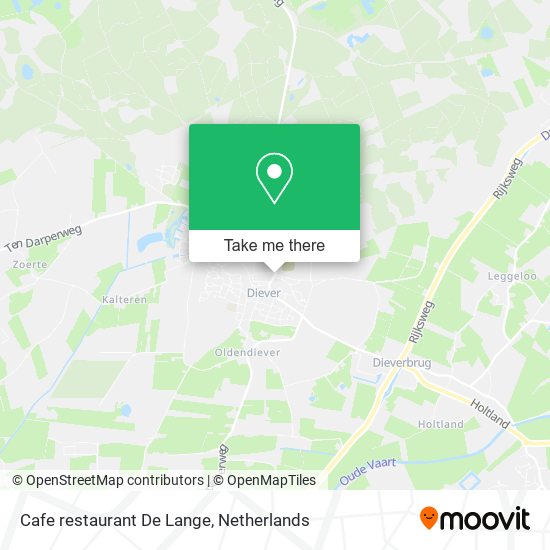 Cafe restaurant De Lange map