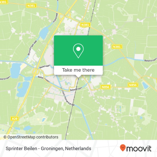 Sprinter Beilen - Groningen map