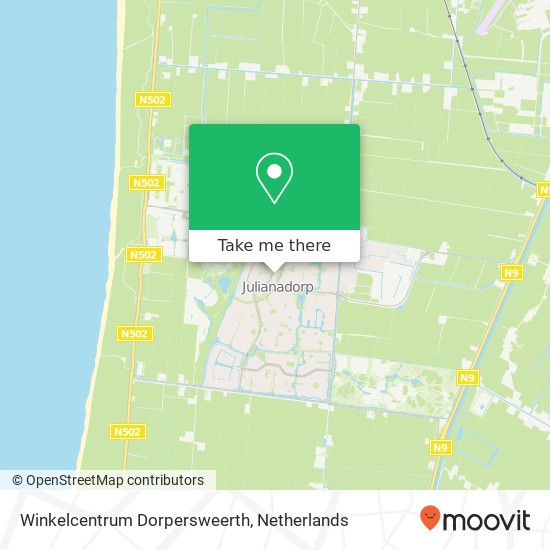 Winkelcentrum Dorpersweerth map