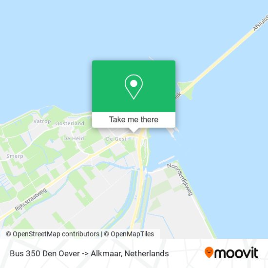 Bus 350 Den Oever -> Alkmaar Karte