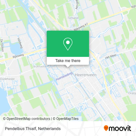 Pendelbus Thialf map