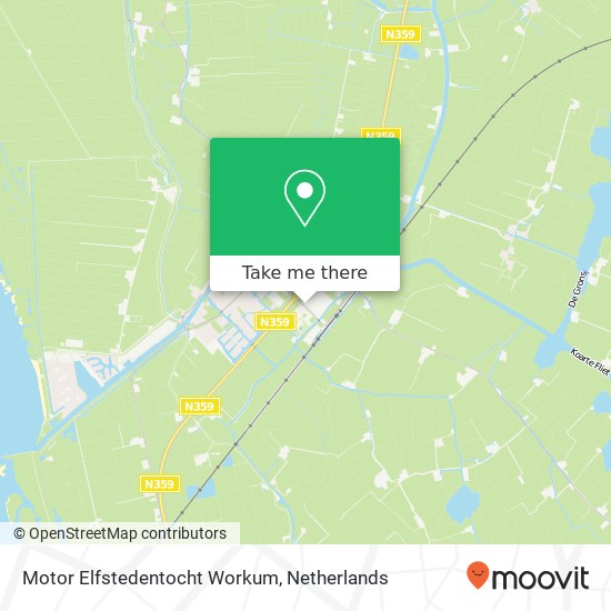 Motor Elfstedentocht Workum map