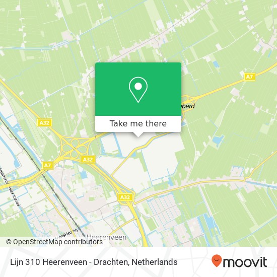 Lijn 310 Heerenveen - Drachten map